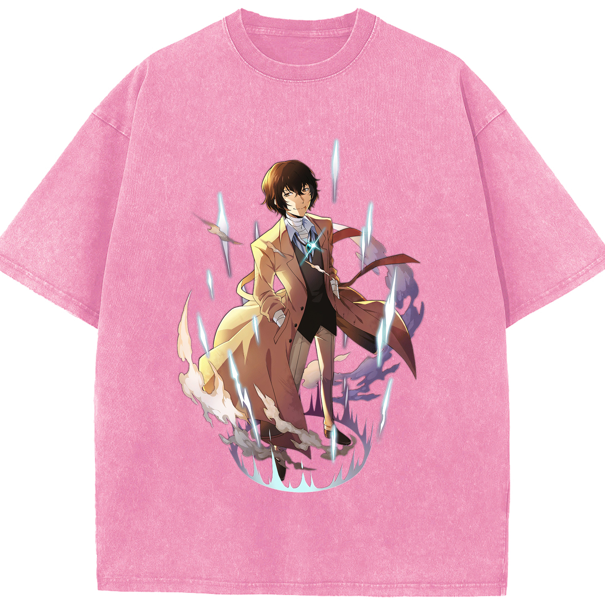 （画像用） 文豪ストレイドッグス Bungo Stray Dogs 綿100% ヴィンテージ風 半袖Tシャツ（フロントプリント）